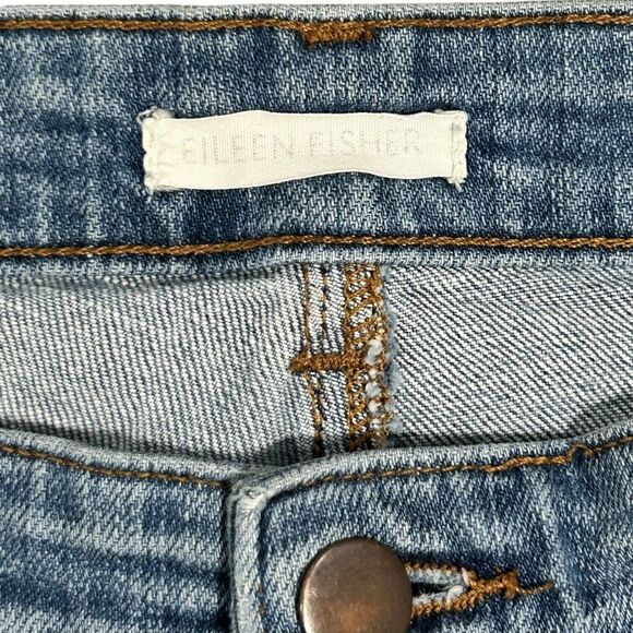 Eileen Fisher Jeans Womens Size 2 Blue Straight Leg Stretch Medium Wash Denim - Picture 8 of 16